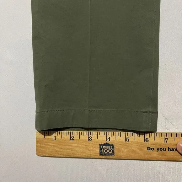 Uniqlo Smart Ankle Pants M (32x28) Green 2-Way Stretch Elastic Waist Drawstring - Picture 10 of 12